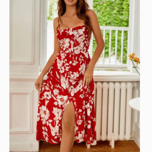 Cupshe Dresses Layla Floral Button Front Slip Dress Poshmark